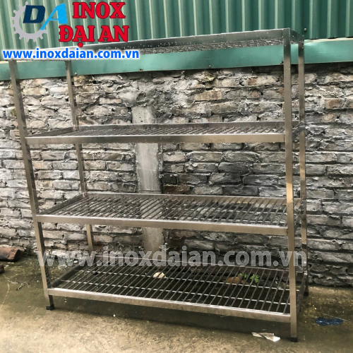 Kệ inox 4 tầng nan