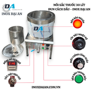 Nồi sắc thuốc 30 lít inox 304 đun cách dầu Inox Đại An